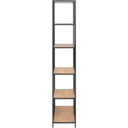 Florence Seaford 5 Shelf Oak and Black Metal Bookcase - Furniture To Go - Wilko - thumbnail 5
