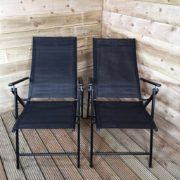 Samuel Alexander Black Multi Position Reclining Garden Chair - Size: 1 Seater - Wilko - thumbnail 7