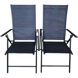 Samuel Alexander Black Multi Position Reclining Garden Chair - Size: 1 Seater - Wilko - thumbnail 3