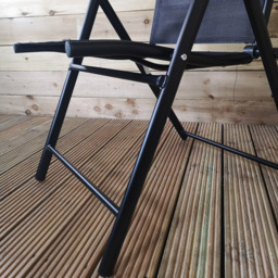 Samuel Alexander Black Multi Position Reclining Garden Chair - Size: 1 Seater - Wilko - thumbnail 6