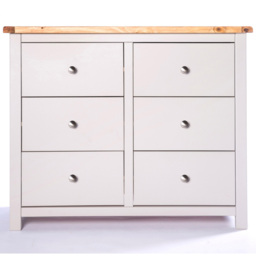 Cabinet Bits Argenta 6 Drawer Grey Chrome Knob Chest of Drawers - Wilko - thumbnail 3