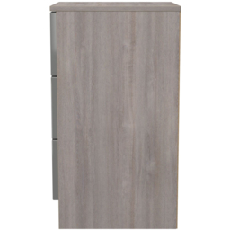 Crowndale Milan 3 Drawer Grey Gloss and Grey Oak Bedside Cabinet Ready Assembled - Grey Gloss & Grey Oak - Wilko - thumbnail 4