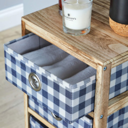 Home Source Weybourne 5 Drawer Fabric Storage Unit - Size: 76.5 x 30 x 25cm - Brown - Wilko - thumbnail 6