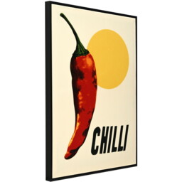 Chilli Slogan Glossed Framed Print - Wilko - thumbnail 3