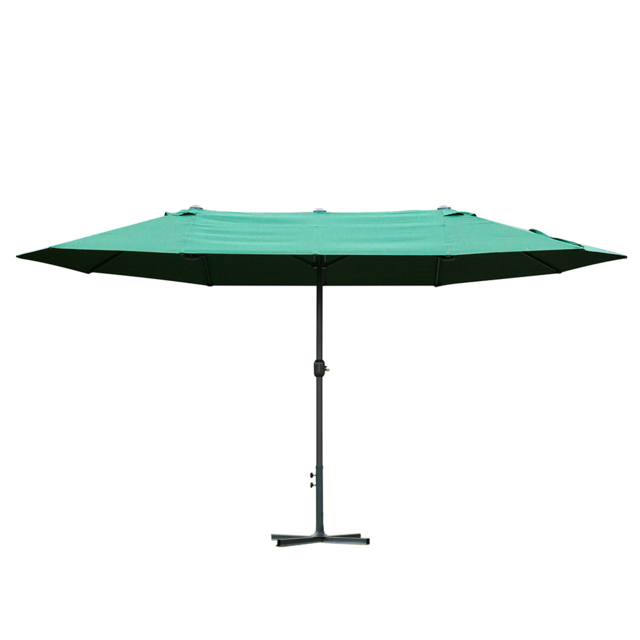 Outsunny 4.6m Garden Parasol Dark Green - Size: 240 x 270 x 460cm - Wilko - image 1