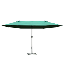 Outsunny 4.6m Garden Parasol Dark Green - Size: 240 x 270 x 460cm - Wilko - thumbnail 1