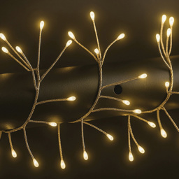 Xmas Haus Warm White Seed LED Multifunction Silver Cable Cluster Light 18m - Size: 1800 x 50 x 50cm - Wilko - thumbnail 4