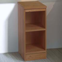 R White Cabinets 2 Shelf Brown Desk Height Bookcase - Size: 72.8 x 30 x 54cm - Wilko - thumbnail 1