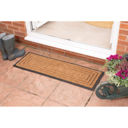 Eselle Chadderton Border Natural Coir Door Mat 40 x 120cm - Size: 40 x 120 x 2cm - Brown - Wilko - thumbnail 5
