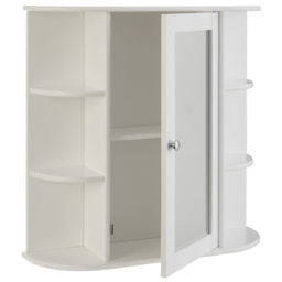 Premier Housewares White Mirror Bathroom Cabinet - Size: 60 x 17 x 58cm - Wilko - thumbnail 6