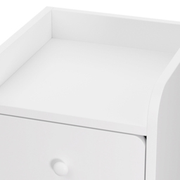 Living and Home 3 Drawer Warm White Bedside Table - Wilko - thumbnail 5