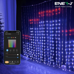 ENER-J Smart RGB Curtain Fairy Lights 2 x 2m - Size: 30 x 20 x 10cm - Multi - Wilko - thumbnail 6