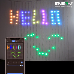 ENER-J Smart RGB Curtain Fairy Lights 2 x 2m - Size: 30 x 20 x 10cm - Multi - Wilko - thumbnail 7