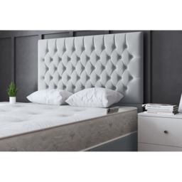 DS Living Seraphine King Size Silver Upholstered Panel Divan Bed - Wilko - thumbnail 4