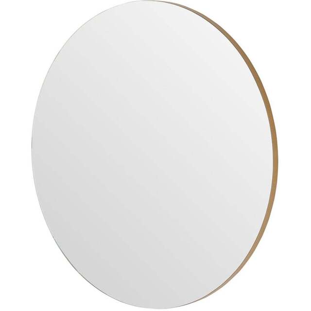 Yearn Simple Gold Round Wall Mirror 90cm - Wilko - image 1