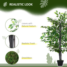 Outsunny Banyan Tree Artificial Plant In Pot 4.7ft - Size: 5ft - Multi - Wilko - thumbnail 6