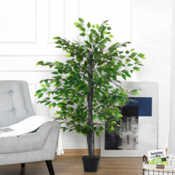 Outsunny Banyan Tree Artificial Plant In Pot 4.7ft - Size: 5ft - Multi - Wilko - thumbnail 3