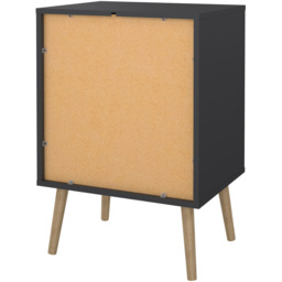 Florence Cumbria Single Door Single Drawer Dark Grey Bedside Table - Furniture to Go - Wilko - thumbnail 5