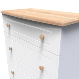 Crowndale Warwick 3 Drawer White Ash and Oak Deep Chest of Drawers - Wilko - thumbnail 6