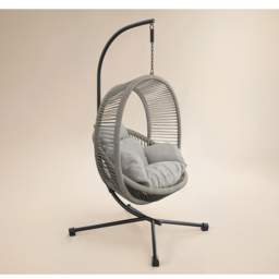 SOLACE+CO Lana Light Beige Garden Swing Chair - Size: 1 Seater - Wilko - thumbnail 3