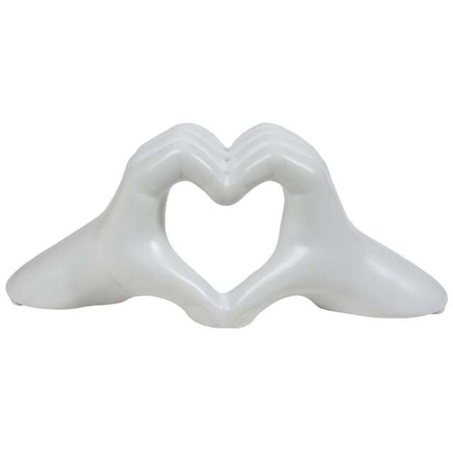 White Heart Hands Ornament - Size: 28.5 x 10.5 x 9 - Wilko - image 1
