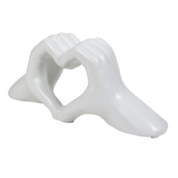 White Heart Hands Ornament - Size: 28.5 x 10.5 x 9 - Wilko - thumbnail 3