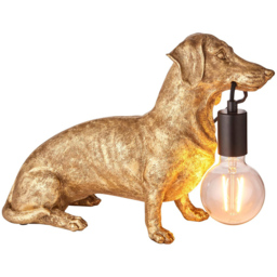 Merano Modica Vintage Gold Matt Black Table Lamp - Size: 43 x 15 x 31cm - Wilko - thumbnail 4