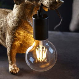 Merano Modica Vintage Gold Matt Black Table Lamp - Size: 43 x 15 x 31cm - Wilko - thumbnail 7