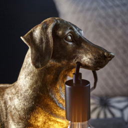 Merano Modica Vintage Gold Matt Black Table Lamp - Size: 43 x 15 x 31cm - Wilko - thumbnail 5