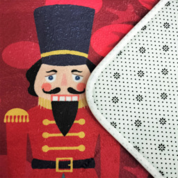 Noel Square Multicolour Nutcracker Xmas Bath Set 2 Piece - Size: 50 x 80 x 1cm - Red - Wilko - thumbnail 4