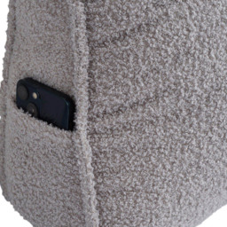 Living and Home Grey Teddy Fleece Wedge Headboard Pillow with Side Pocket 50 x 180cm - Size: 50 x 180 x 20cm - Wilko - thumbnail 7