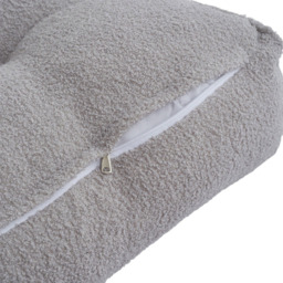 Living and Home Grey Teddy Fleece Wedge Headboard Pillow with Side Pocket 50 x 180cm - Size: 50 x 180 x 20cm - Wilko - thumbnail 4