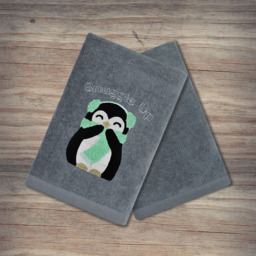 Noel Square Penguins Snuggle Grey Hand Towel 2 Pack - Size: 66 x 41 x 1cm - Wilko - thumbnail 6