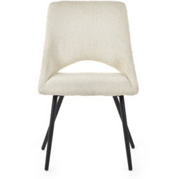 Julian Bowen Set of 2 Ivory Iris Boucle Dining Chairs - Cream - Wilko - thumbnail 5
