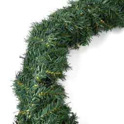 Living and Home LED Artificial Christmas Garland with Pine Needles 270cm - Size: 28 x 28 x 270cm - Green - Wilko - thumbnail 4