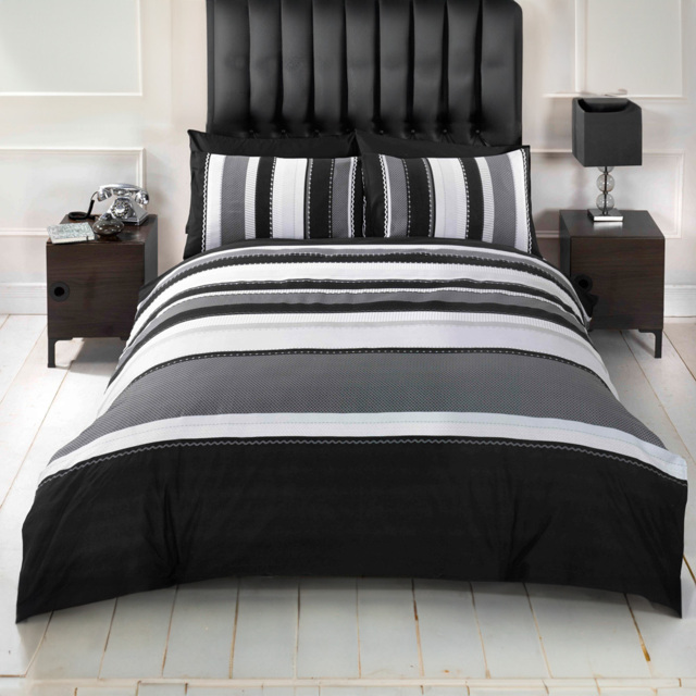Rapport Home Detroit Single Grey Duvet Cover Set - Silver - Wilko - image 1