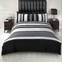Rapport Home Detroit Single Grey Duvet Cover Set - Silver - Wilko - thumbnail 1