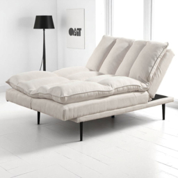 OAT Home Sennen 3 Seater Natural Click Clack Sofa Bed - Wilko - thumbnail 4
