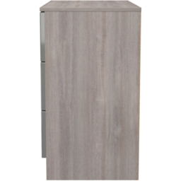 Crowndale Milan 3 Drawer Grey Gloss and Grey Oak Chest of Drawers Ready Assembled - Grey Gloss & Grey Oak - Wilko - thumbnail 4