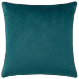 Paoletti Meridian Teal Blush Velvet Cushion - Size: 55 x 55 cm - Multi - Wilko