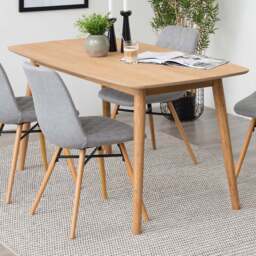 Florence Nagano 6 Seater Dining Table Oak - Brown - Furniture To Go - Wilko