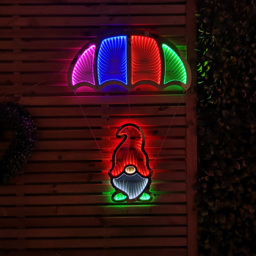 Samuel Alexander LED Infinity Hanging Parachute Gonk Christmas Decoration 85cm - Size: 85 x 64 x 2cm - Multi - Wilko - thumbnail 4