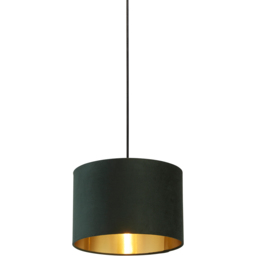 Lighting Collection Green Gold Inner Velvet Drum Shade 30cm - Size: 20 x 30 x 30cm - Wilko - thumbnail 4