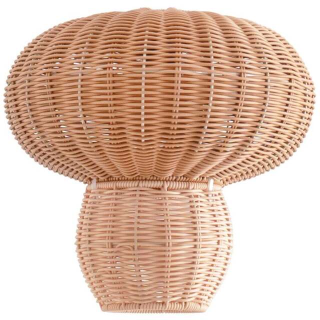 ValueLights Portobello Natural Rattan Ceiling Pendant Lamp Shade - Size: 29 x 30 x 30cm - Brown - Wilko - image 1