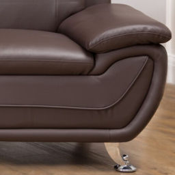 Dexter 3 Seater Brown Leather Sofa - Artemis Home - Wilko - thumbnail 4