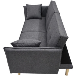 Indoor Living Finnley 2 Seater Grey Sofa Bed - Wilko - thumbnail 5