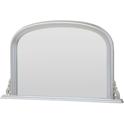 Yearn Classic Silver Arched Overmantle Mirror 77 x 122cm - Wilko - thumbnail 1