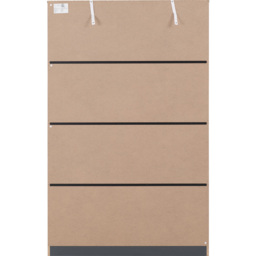 Seconique Dakota 3 Door Dark Grey Wardrobe - Size: 175 x 110 x 48cm - Wilko - thumbnail 7