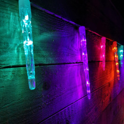 Premier 72 Rainbow LED Clear Cable Icicle String Light 6.9m - Size: 30 x 690 x 20cm - Multi Coloured - Wilko - thumbnail 5