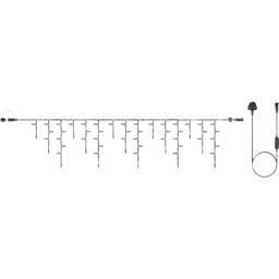 Eagle Connect 300 Warm White LED Black Icicle Light 12m - Size: 51 x 50 x 36cm - Wilko - thumbnail 3